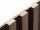 Nástěnné dřevěné lamely Woodele 30*18 Ořech Virtuoso s černou distanční vložkou