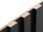 Nástěnné dřevěné lamely Woodele Slim 30*18 Černý mat s černou distanční vložkou