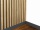 Nástěnné dřevěné lamely Woodele Slim 30*18 Dub History s distanční vložkou a soklovou lištou Graphite Opus