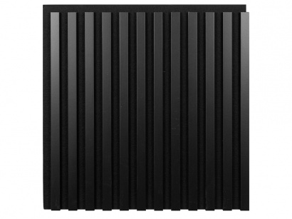 Woodele Simple Tile 23 lamelový obklad na černém filcu Černý mat 600x600