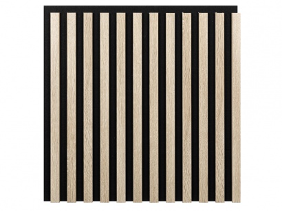 Woodele Simple Tile 23 lamelový obklad na černém filcu Dub bělený 600x600