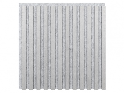 Woodele Simple Tile 23 lamelový obklad na šedém filcu Beton 600x600