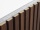 Woodele Dense Tile 13 lamelový obklad na šedém filcu Dub tmavý 600x600